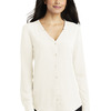 Ladies Long Sleeve Button Front Blouse