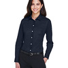 Ladies' Crown Collection® Solid Stretch Twill Woven Shirt